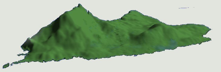 Clare Island viewed from the South East - Max Elevation: 462M