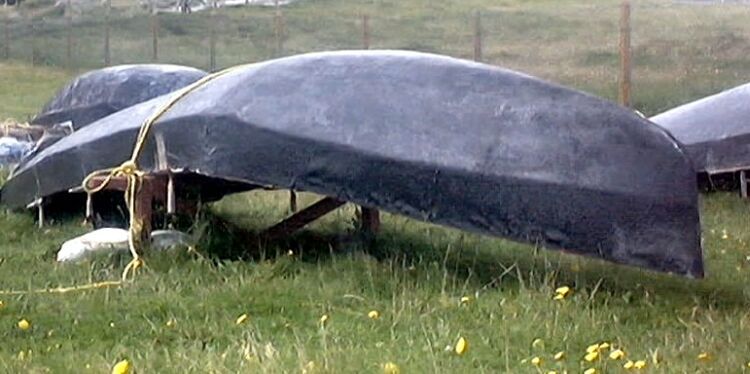 A currach at rest