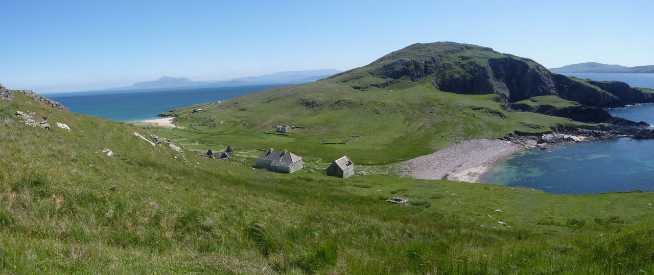 Achillbeg - a view from the north across the narrow waist of the island