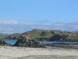 InishLyon seen from the beach at the Knock