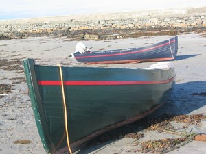 Boats on the beach at the East End.