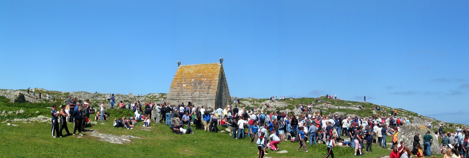 July `16 - Attending Mass at the oratory on Inis Mhic Dara.