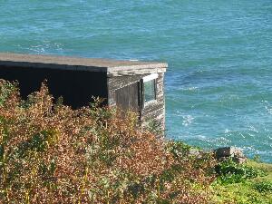 Copeland Islands - East Hide perched above the sea