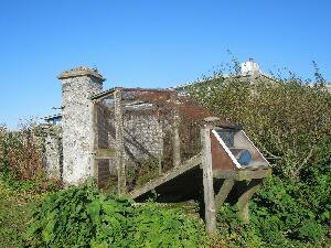 Copeland Islands - Heligoland or funnel trap used to catch birds for ringing and recording