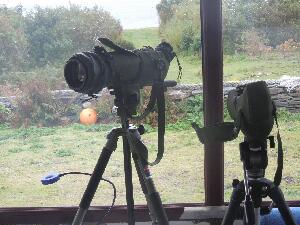 Copeland Islands - high powered birder's telescopes