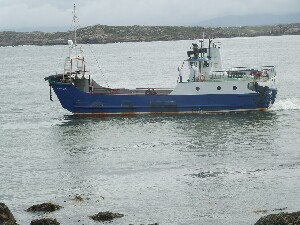 rainn Mhir - a roll on, roll off ferry arriving at Arranmore harbour