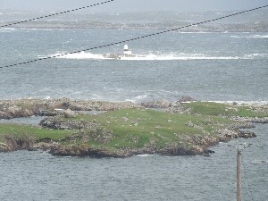 rainn Mhir - light on Rallagh Rocks to the east of the island