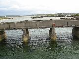 The road bridge from the mainland