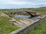 Pedestrian bridge from the mainland