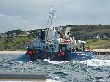 The all year ferry to Tory off Magheraroarty pier on the mainland