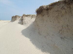 Eroded machair grassland