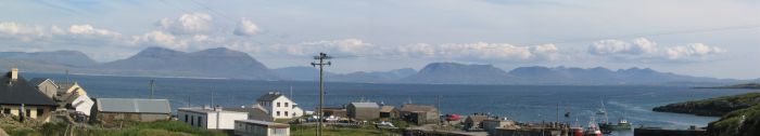 The harbour area on Inishturk looking out towards the mainland