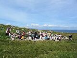 The main part of the pilgrimage mass is celebrated in the open at the ruined church