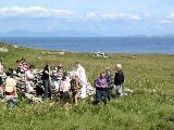 The main part of the pilgrimage mass is celebrated in the open at the ruined church