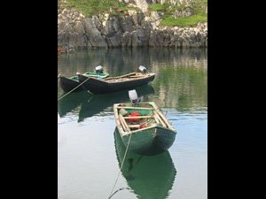 Currachs in the small harbour about 1km west of the main harbour.