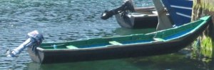 Currachs in use in Inishturk harbour