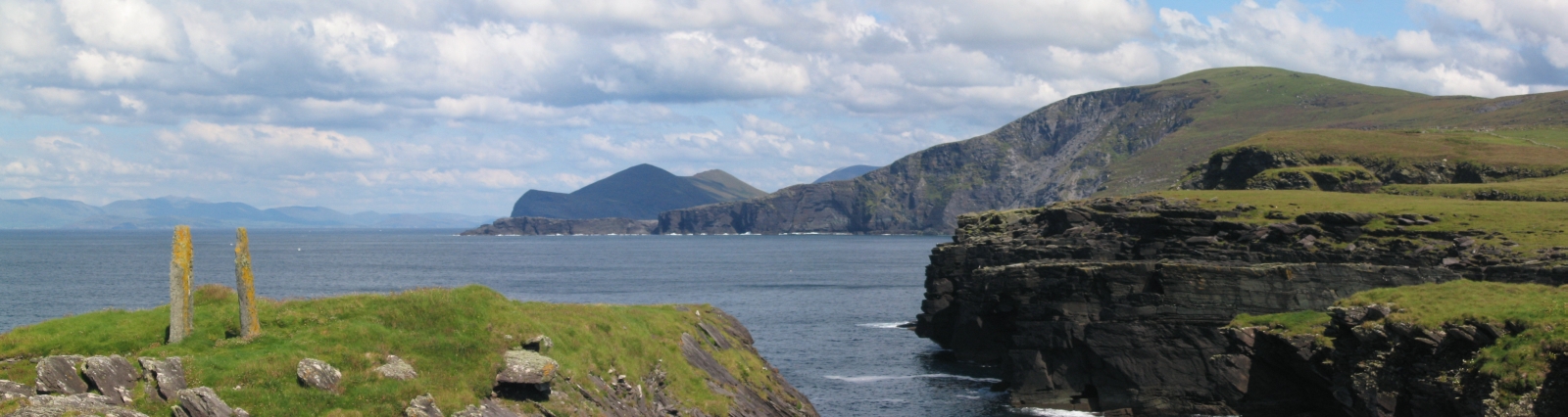 Promontory Fort at Foilnanean Cliffs. see the portal stones to the left and the photo above.